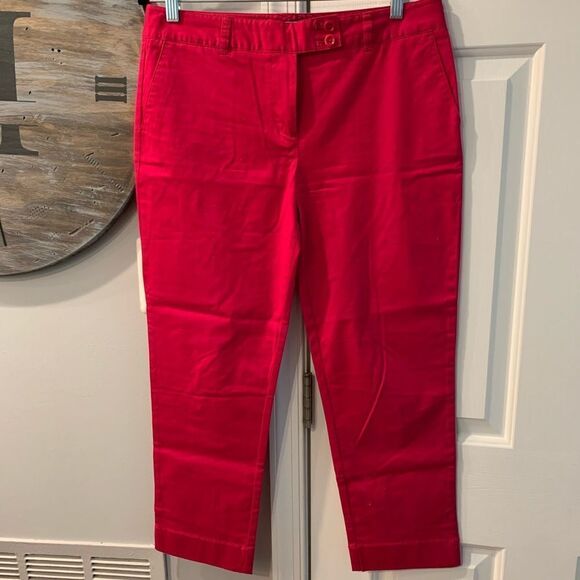 Vineyard Vines Dayboat Capri Raspberry sz 8 NWOT - Picture 1 of 4